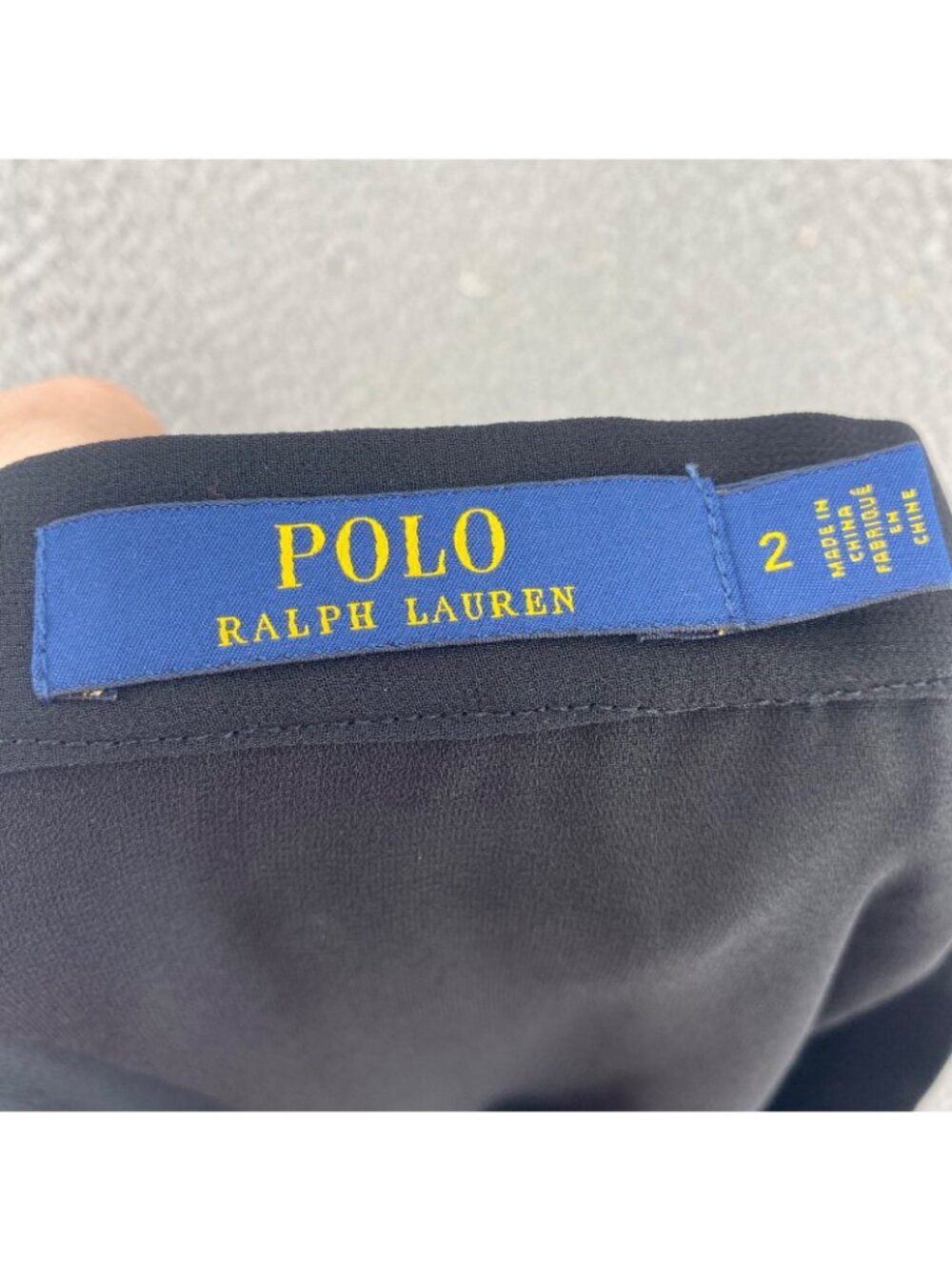 Polo Ralph Lauren Skirt Womens 2 Black Lined Chiffon Knife Pleat Below Knee Midi - Picture 5 of 11